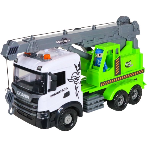 Фото - Наземная спецтехника TechnoDrive Mid Truck – АВТОКРАН SCANIA (свет, звук) (3006KS)